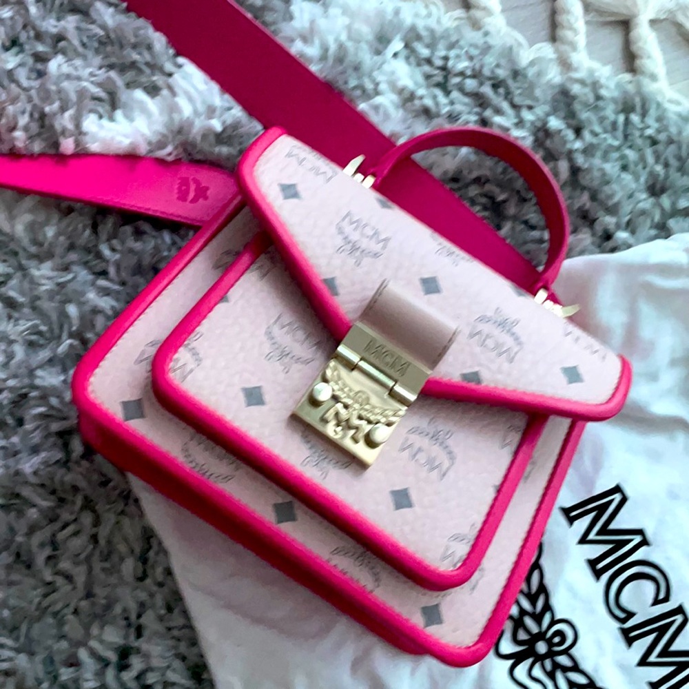 Beautiful pink MCM come with dust bag